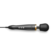 Премиальный Вибромассажер – DOXY Die Cast Matte Black, покрытие из 24-каратного золота, питание 220 В