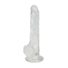 Прозорий фалоімітатор Alive Jelly Dildo Lusty, TPE, з присоскою, довжина 18 см, діам. 3.2 см