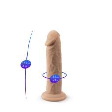Реалістичний Фалоімітатор на присосці SilexD Robby Real Skin Flesh MODEL 2 – 15.4 см