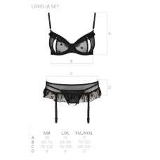Сексуальный комплект с поясом для чулок Passion LOVELIA SET S/M, черный