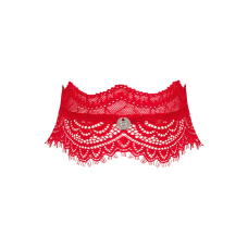 Широкий мереживний чокер Obsessive Bergamore choker, червоний