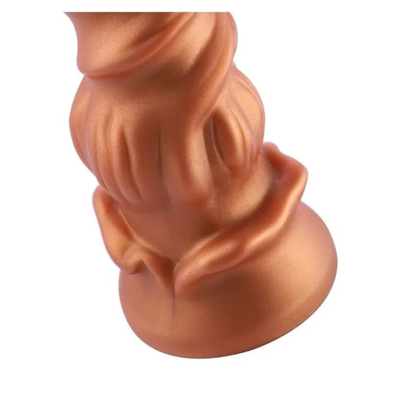 Силіконовий дилдо Hismith Spiral Grain, Monster Series, довжина 21.5 см