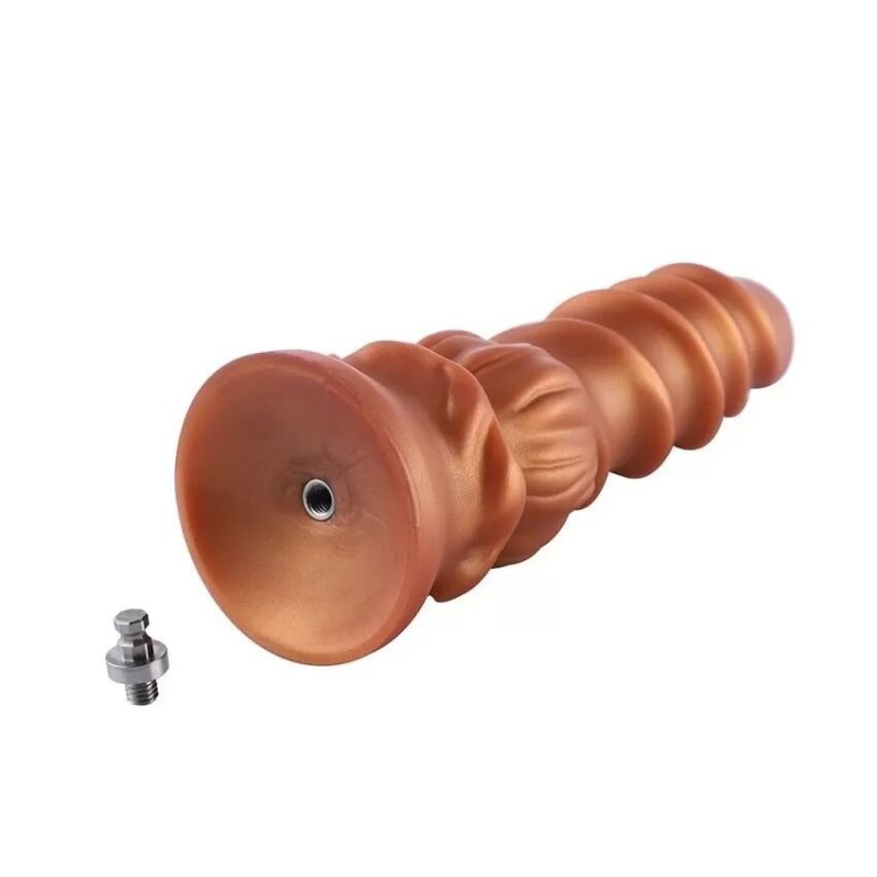 Силіконовий дилдо Hismith Spiral Grain, Monster Series, довжина 21.5 см