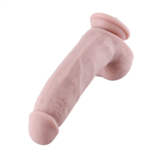 Силіконовий вигнутий фалоімітатор для секс-машин Hismith Silicone Dildo, система KlicLok, довж.21 см