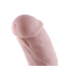 Силіконовий вигнутий фалоімітатор для секс-машин Hismith Silicone Dildo, система KlicLok, довж.21 см