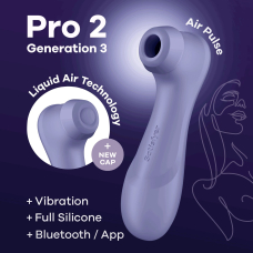 Смарт вакуумний стимулятор для клітора – Satisfyer Pro 2 Generation 3 Connect App Lilac