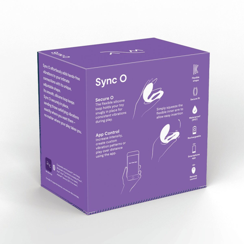 Смарт-вібратор для пар – We-Vibe Sync O Light Purple – керування на відстані з телефона + пульт дк