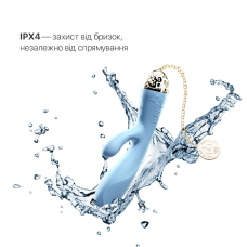 Смарт-вибратор кролик – Zalo Rosalie Royal Blue – синхронное управление, дистанционное управление на расстоянии