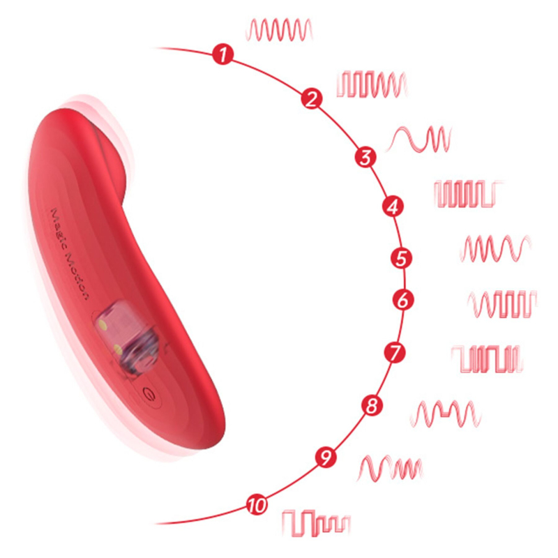 Смарт-вібратор у трусики Magic Motion Nyx Red – дистанційне керування на відстані з телефона, застосунок Whats Sense