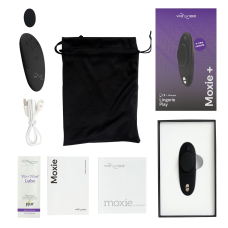 Смарт-вібратор у трусики – We-Vibe Moxie+ Satin Black – оновлений пульт управління, 10 вібро-режимів, додаток