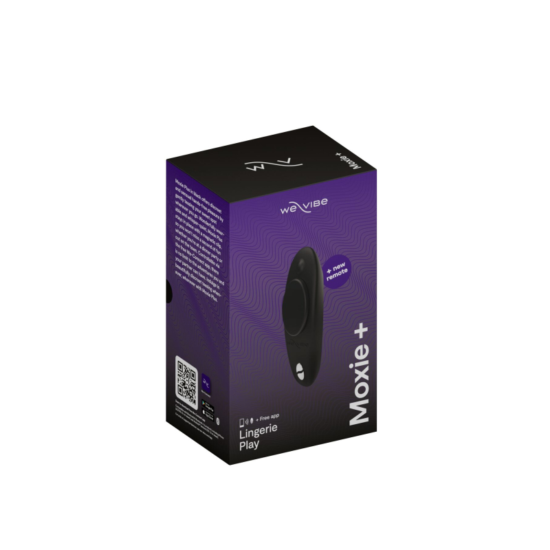 Смарт-вібратор у трусики – We-Vibe Moxie+ Satin Black – оновлений пульт управління, 10 вібро-режимів, додаток