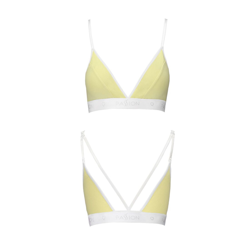 Спортивный топ с двойными бретелями Passion PS007 TOP L, желтый