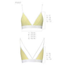 Спортивний топ з подвійними бретелями Passion PS007 TOP L, жовтий