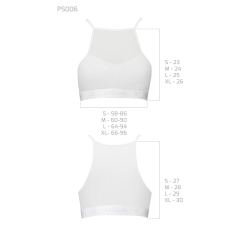 Спортивний топ з прозорою вставкою Passion PS006 TOP M, білий