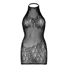 Сукня–сітка зі стразами Leg Avenue Rhinestone halter mini dress Чорний колір, відкрита спина, one size