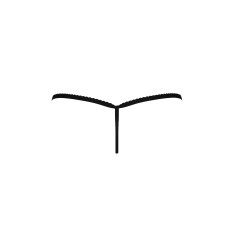 Трусики мереживні Passion Exclusive ATHENA THONG L/XL, чорний колір