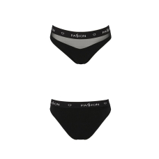 Трусики з прозорою вставкою Passion PS006 PANTIES XL, чорний колір