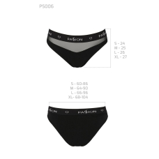 Трусики з прозорою вставкою Passion PS006 PANTIES XL, чорний колір