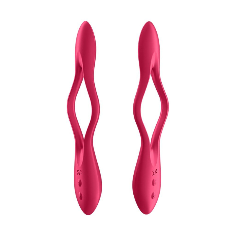 Универсальный гибкий вибратор – Satisfyer Elastic Joy Red – ДЛЯ ПАР, 10 режимов вибрации, 2 мотора