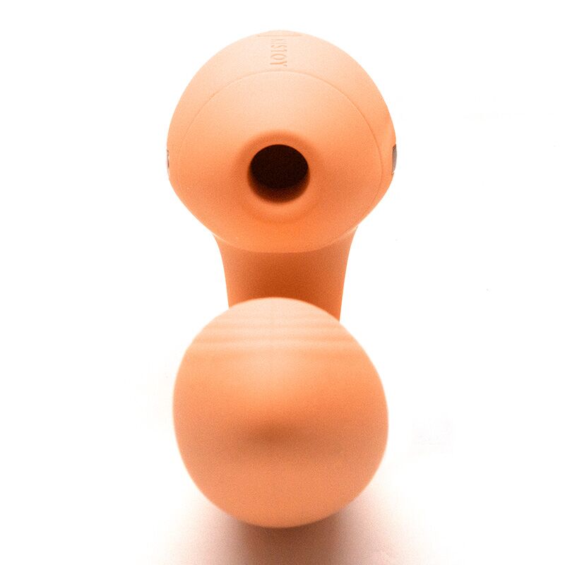 Вагінально-кліторальний вібратор – KISTOY Tina Mini Orange – 10 режимів вібрації та 3 режима вакууму