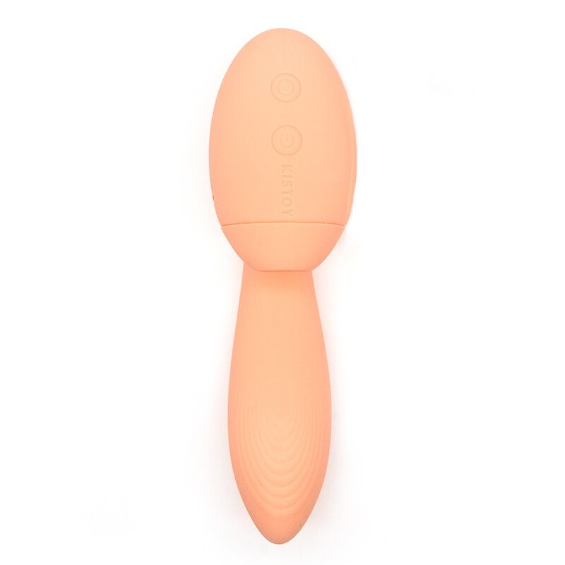 Вагінально-кліторальний вібратор – KISTOY Tina Mini Orange – 10 режимів вібрації та 3 режима вакууму
