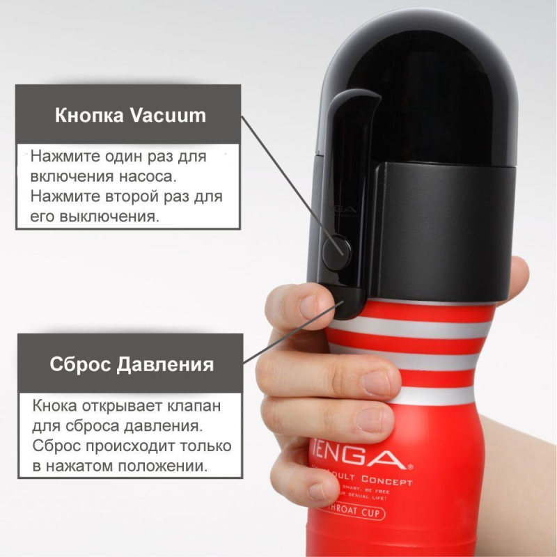 Вакуумна насадка Tenga Vacuum Controller з механізмом що всмоктує без мастурбатора