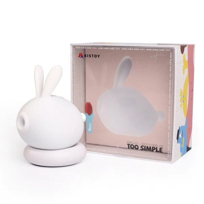 Вакуумный клиторальный стимулятор с вибрацией – KISTOY Too Simple White – 10 вибро-режимов + 5 вакуума
