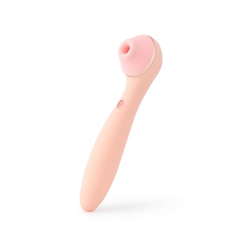 Вакуумный стимулятор с вибратором – KISSTOY Polly Max Pink – 3 режима всасывания и 10 вибраций