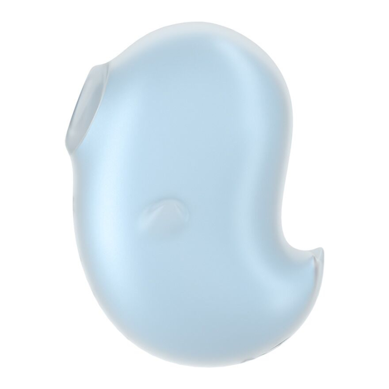 Вакуумний стимулятор з вібрацією 2в1 – Satisfyer Cutie Ghost Blue – 11 вакуумних режимів + 12 вібро