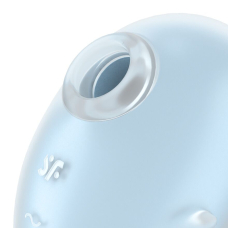 Вакуумний стимулятор з вібрацією 2в1 – Satisfyer Cutie Ghost Blue – 11 вакуумних режимів + 12 вібро