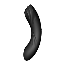 Вакуумний стимулятор з вібрацією 3в1 – Satisfyer Curvy Trinity 4 Black – 12 вібро-режимів, 11 режимів вакуумної