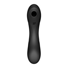 Вакуумний стимулятор з вібрацією 3в1 – Satisfyer Curvy Trinity 4 Black – 12 вібро-режимів, 11 режимів вакуумної