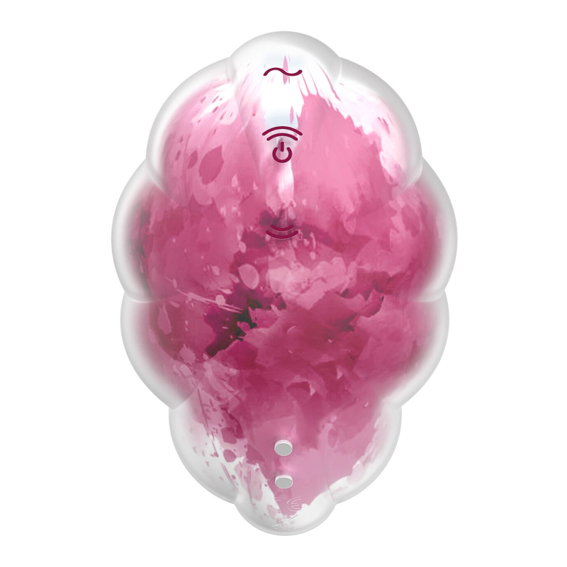 Вакуумний стимулятор з вібрацією – Satisfyer Cloud Dancer Red – 12 вібро + 11 вакуумних режимів