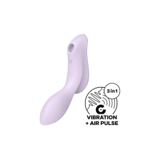 Вакуумний стимулятор з вібрацією – Satisfyer Curvy Trinity 2 Violet – 11 рівнів вакууму, 12 варіантів вібрації