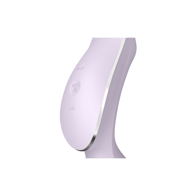 Вакуумный стимулятор с вибрацией – Satisfyer Curvy Trinity 2 Violet – 11 уровней вакуума, 12 вариантов вибрации