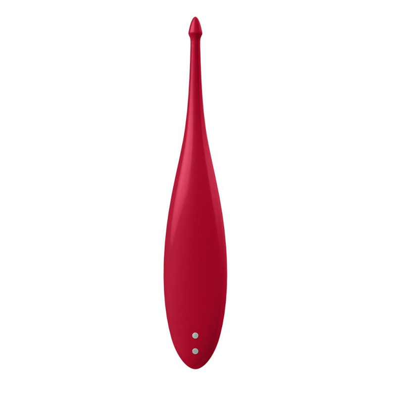 Вібратор для клітора – Satisfyer Twirling Fun Poppy Red – 5 рівнів інтенсивності, 7 ритмічних малюнків, водозахист