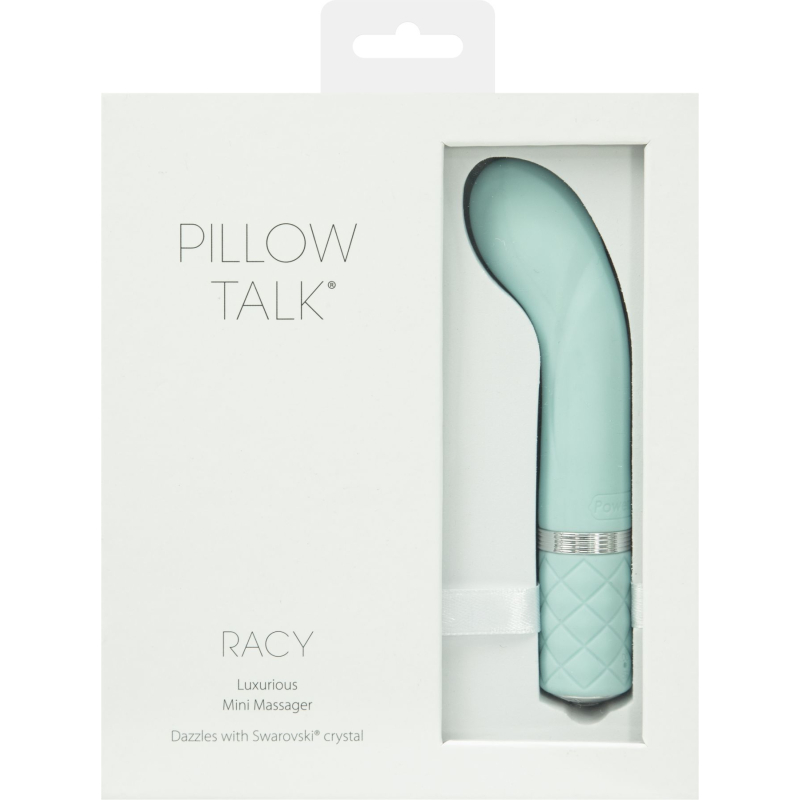 Вібратор для точки G – Pillow Talk Racy Teal з кристалом Swarovski – гнучкий корпус,подарункова упаковка