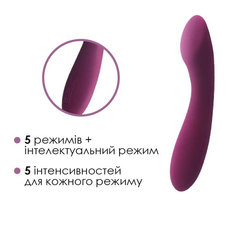 Вибратор для точки G – Svakom Amy 2 Violet – интеллектуальный режим, 5 вибраций + 5 уровней интенсивности