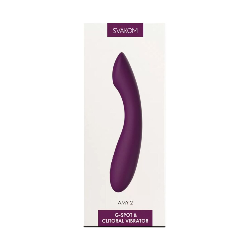 Вибратор для точки G – Svakom Amy 2 Violet – интеллектуальный режим, 5 вибраций + 5 уровней интенсивности