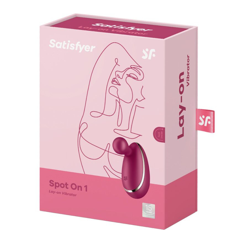 Вібратор для зовнішньої стимуляції – Satisfyer Spot On 1 Berry – гнучкий відросток, 12 віброрежимів