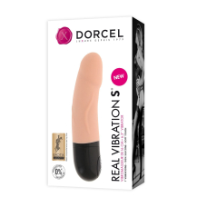 Вібратор Dorcel Real Vibration S Flesh – 7 режимів вібрації, загальна довжина 16 см, медичний силікон