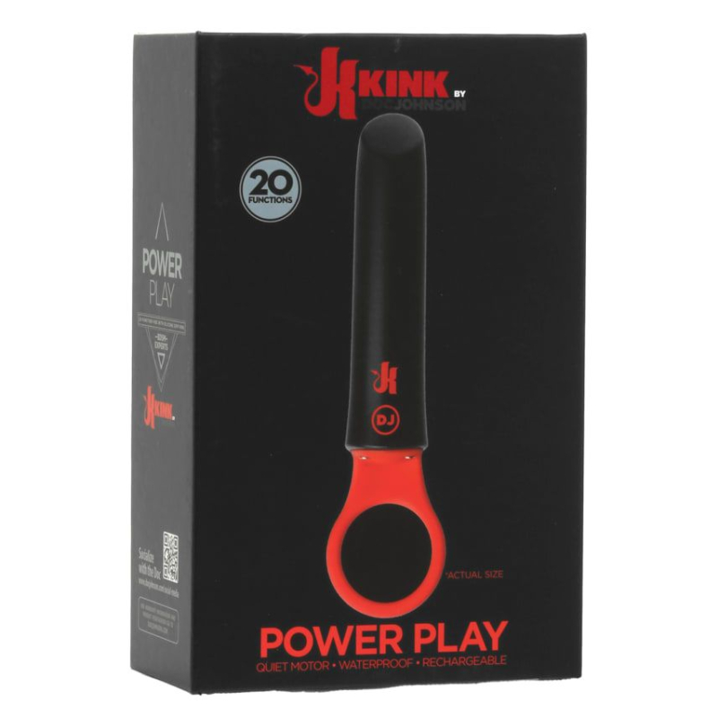 Вібратор із силіконовим кільцем Doc Johnson Kink Power Play – 20 унікальних режимів вібрації