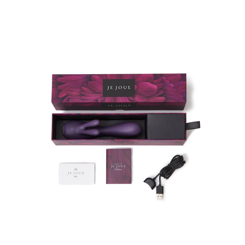 Вібратор-кролик Je Joue Fifi Purple – 5 рівнів вібрації, 9 режимів пульсації, одночасна стимуляція точки G та клітора