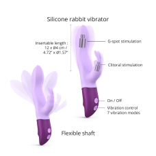 Вібратор-кролик – Love To Love Hello Rabbit Violet – гнучкий, 2 мотори, водонепроникний