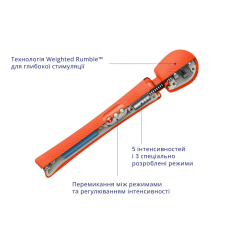 Вібратор мікрофон – Fun Factory VIM Wand Sunrise Orange – гнучка головка, багато режимів