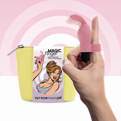 Вібратор на палець – FeelzToys Magic Finger Pink – розкішний силікон, потужний мотор