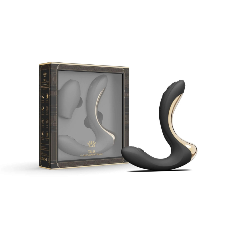 Вібратор-пульсатор з вакуумною насадкою Zalo 2в1 – Talis G-Spot PulseWave Vibrator Obsidian Black