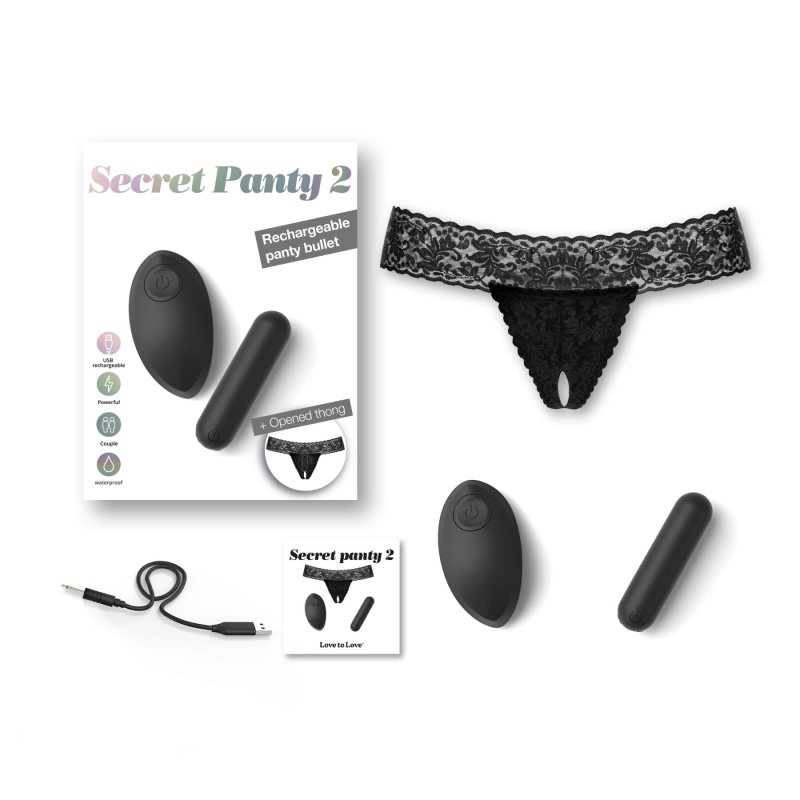 Вибратор в комплекте с трусиками – Love To Love SECRET PANTY 2 – виброкуля, 10 режимов, пульт управления