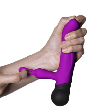 Вібратор з обертанням стовбура Adrien Lastic Mini Bonnie – петелька для пальчика, 10 вібро режимів та 10 обертання