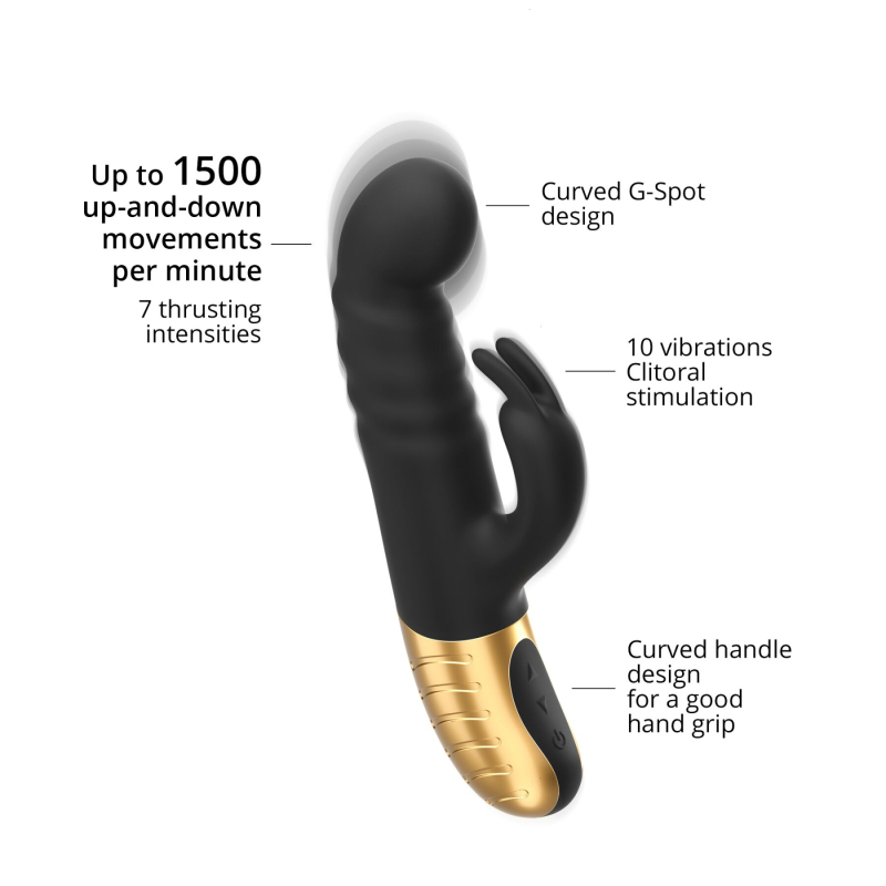 Вібратор зі зворотно-поступальним рухом Dorcel G-Stormer для точки G, 10 режимів поштовхів, 7 режимів руху вгору-вниз